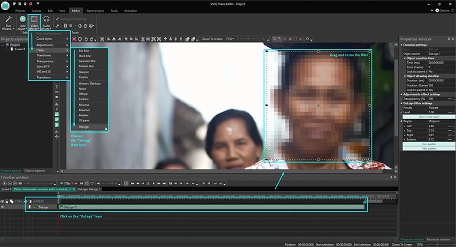 video editor to blur faces