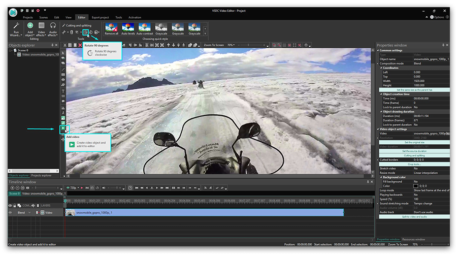 edit GoPro videos in VSDC (Free 