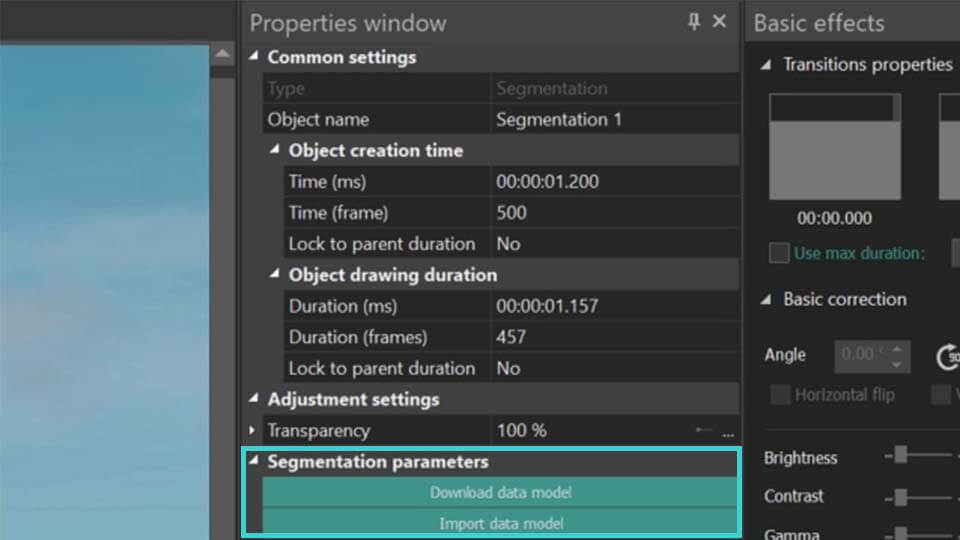 How to find the segmentation parameters.