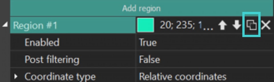 Switching between region modes.