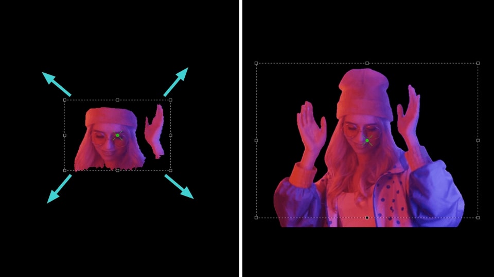 Adjusting the segmentation region.