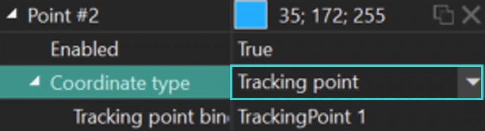 Making segmentation points follow the motion of the tracking point.