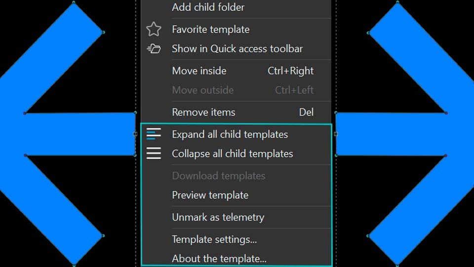 Janela Configurações do modelo no VSDC com presets transição duração e opções de pré-visualização