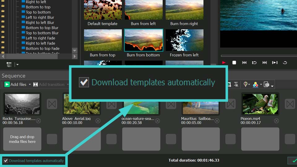 Location of the “Download templates automatically” option