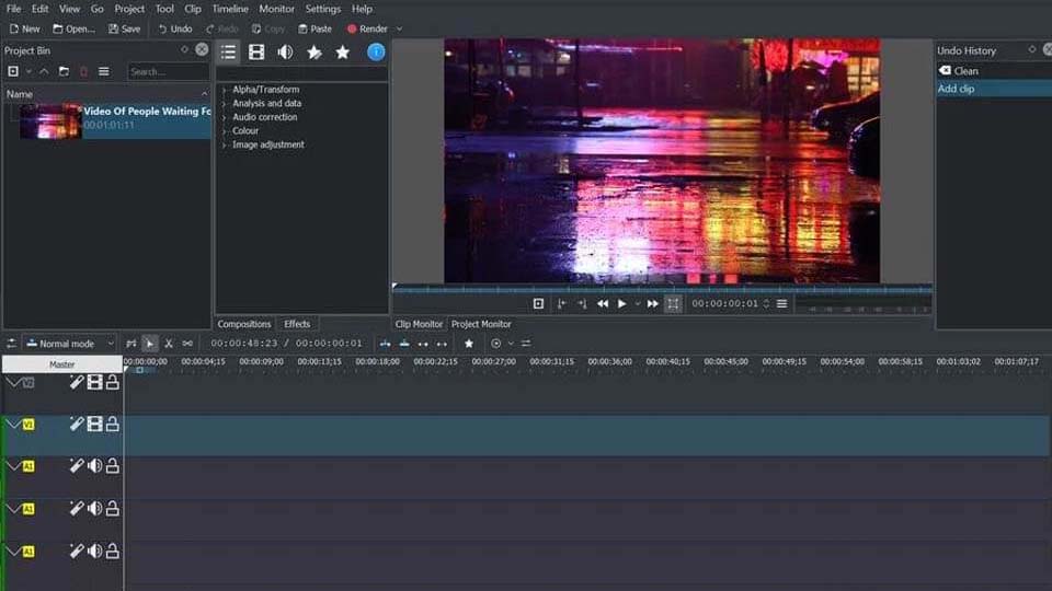 Kdenlive - free professional-level video editing software