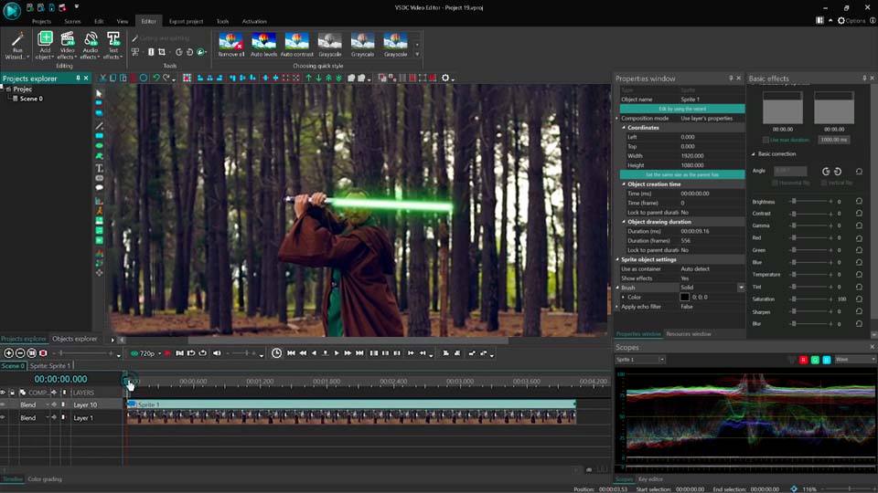 Sample visual effects programms