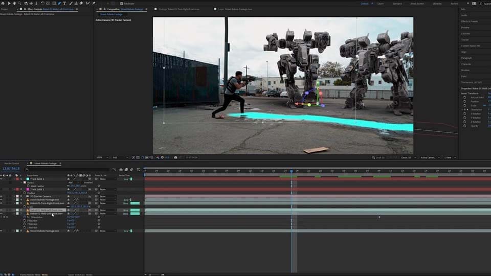 Adobe visual interface After Effects